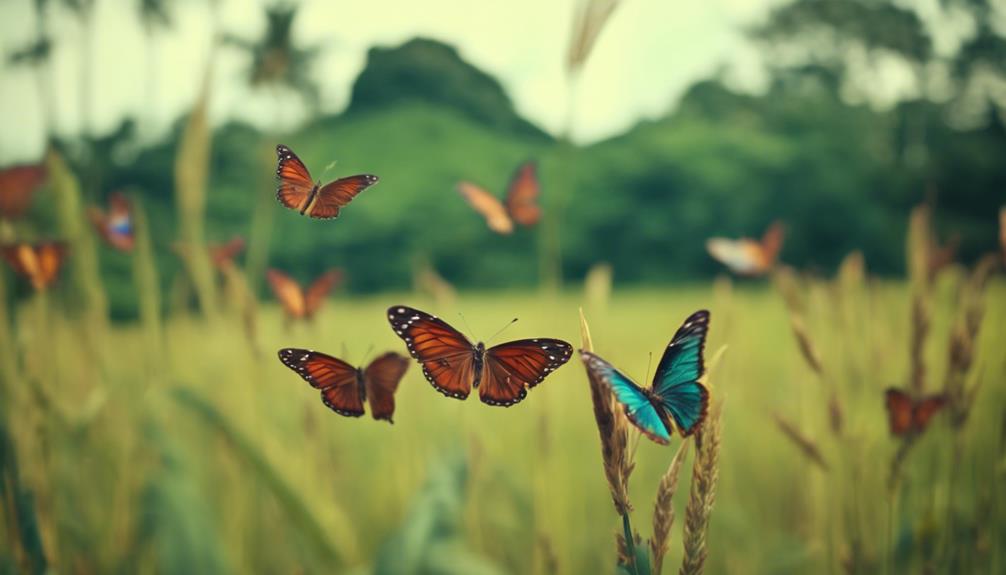 fluttering mountain butterflies dance