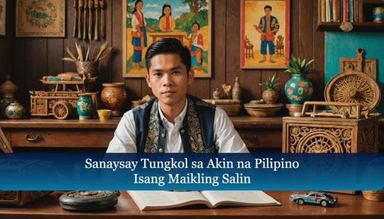 Sanaysay Tungkol sa Akin na Pilipino Isang Maikling Salin