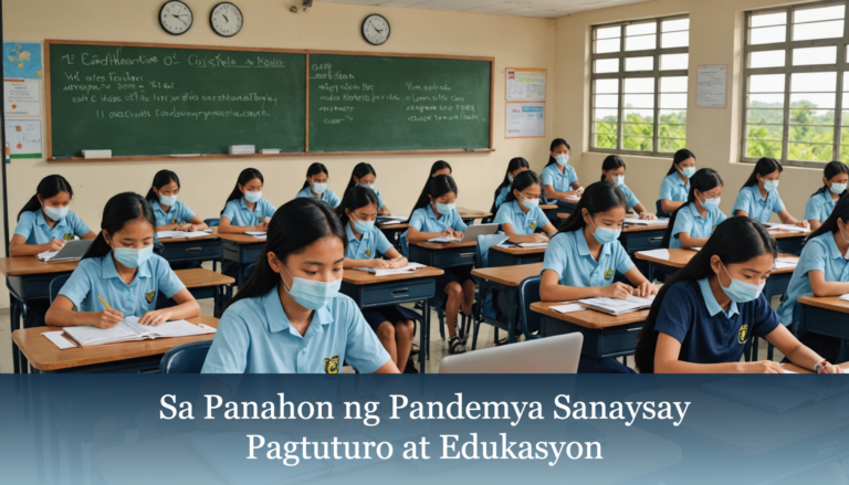 Students with masks in classroom during pandemic