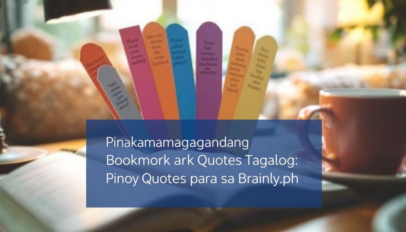 Colorful bookmarks with Tagalog quotes